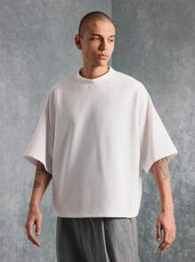 SUMWON Camiseta tipo boxy holgada y ligera de estilo atlético y de alta moda, con mangas hasta el codo, ideal para el verano y la primavera