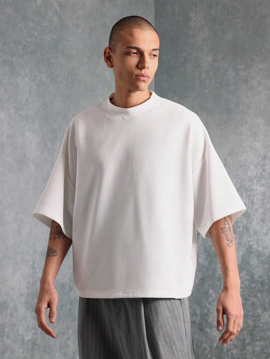 SUMWON Camiseta tipo boxy holgada y ligera de estilo atlético y de alta moda, con mangas hasta el codo, ideal para el verano y la primavera