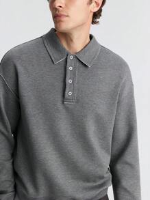 Ontre Sudadera con capucha casual de manga larga para hombre con botones delanteros, diseño en parches y color gris sólido, estilo elegante para el Día de San Valentín, vacaciones, fiestas de Año Nuevo, uso diario, viajes y transporte