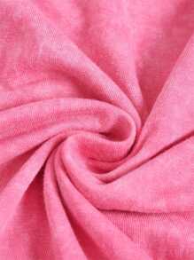 ROMWE MEN Street Life Men's Printer Round Collar Short Sleeve T-Shirt - Pink - View 5