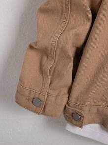 RivetRise Men's Plain Color Denim Jacket, Casual & Fashionable For Everyday Wear