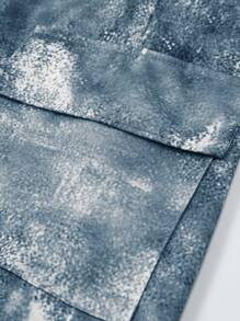 Manfinity EMRG Men's Batik Pattern Cargo Pocket Loose Casual Shorts - Light Grey - View 5