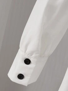 SHEIN Conjunto de 2 piezas: Vestido blanco suelto y elegante de manga larga, cintura ceñida, estilo coreano para niña preadolescente, vestidos a juego para uso diario y como conjunto para hermanos (se venden por separado 2 piezas) - Multicolor - Ver 6