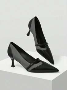 MOTF PREMIUM BLACK POINTED TOE HIGH HEELS