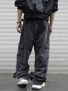 Manfinity EMRG Men's Casual Denim Jeans, Minimalist & Fashionable For Everyday Wear - Black - View 2