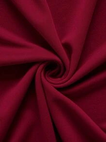 Manfinity Dauomo 男士休闲圆领简约时尚 T 恤，日常穿着 - 紅色 - 查看 3