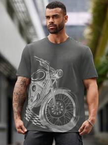 Manfinity VCAY 大码男士休闲短袖 T 恤，简约时尚，适合日常穿着