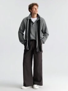 Ontre Sudadera con capucha casual de manga larga para hombre con botones delanteros, diseño en parches y color gris sólido, estilo elegante para el Día de San Valentín, vacaciones, fiestas de Año Nuevo, uso diario, viajes y transporte