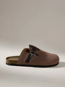 Solecia Sepatu Loafer Kasual Tanpa Bagian Belakang Warna Polos untuk Wanita - Khaki - View 2