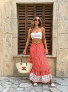 Chiquease Falda A-Line minimalista casual para mujer, adecuada para uso diario