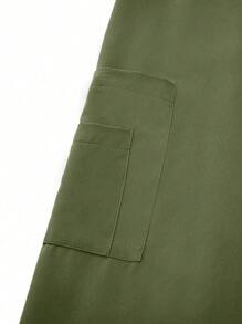 TaskEZ 手术服套装：短袖上衣和裤子，简约时尚休闲日常穿着 - 軍綠色 - 查看 8