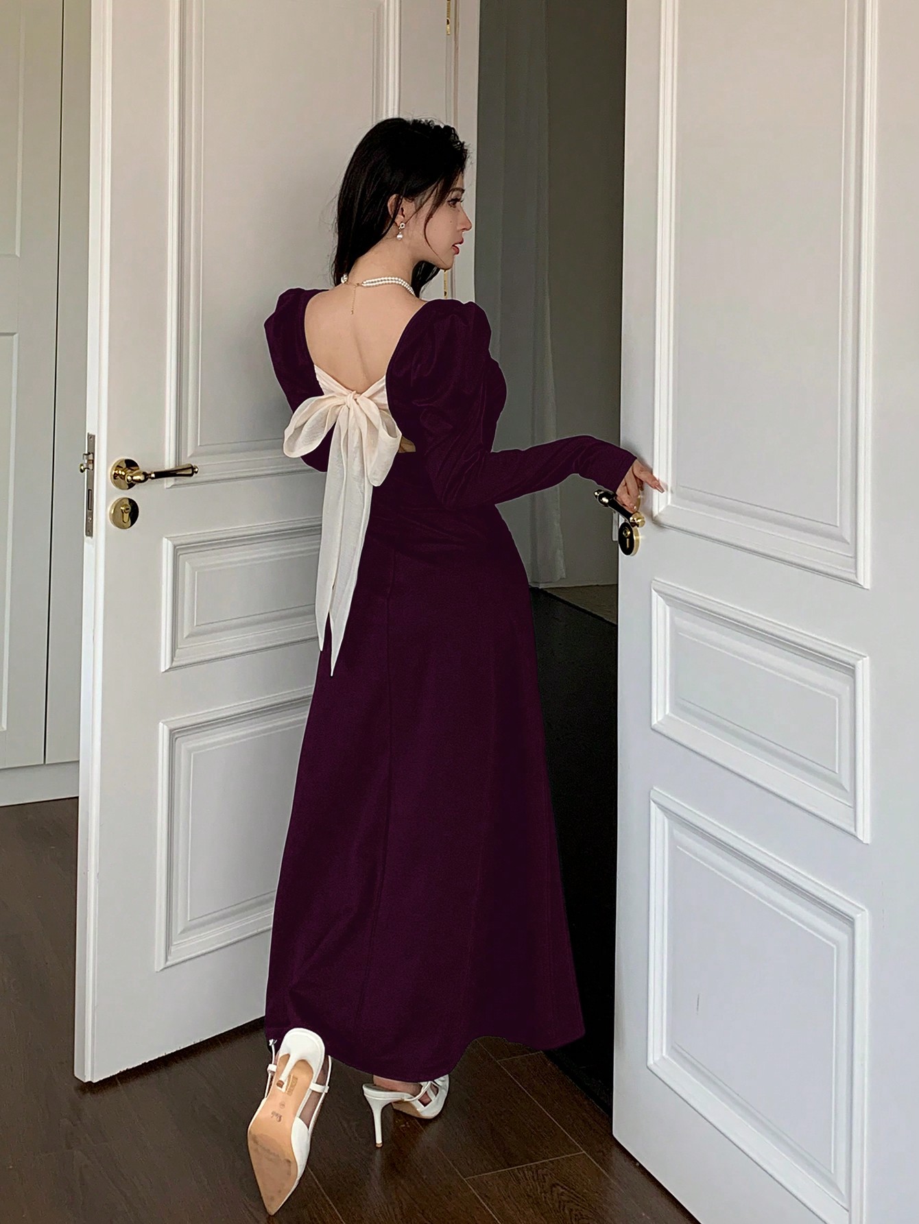 Feyla فستان طويل كاجوال للمساء للنساء من قطع ملونة...