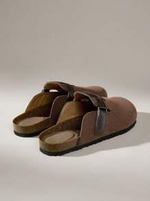 Solecia Sepatu Loafer Kasual Tanpa Bagian Belakang Warna Polos untuk Wanita - Khaki - View 5