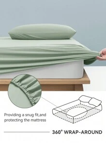 1 st. effenkleurig hoeslaken, matrasbeschermer, matrashoes voor bed, hoeslaken met diepe zak, zacht en ademend, voor alle bedmaten - eenpersoonsbed, tweepersoonsbed, kingsize, queensize laken