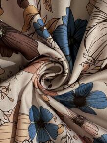 SHEIN Clasi Women's Elegant Square Neck Tank Top Floral Print Fitted Mini A-Line Dress, Casual Summer Vacation Resort Wear