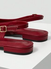 MOTF PREMIUM FASHIONABLE COMFORTABLE CASUAL FLATS, RED, FOR VALENTINE'S DAY, SPRING SHOES, SPRING BREAK EASTER FOR CHRISTMAS - Red - View 8