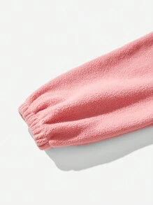 SHEIN 2pcs Tween Girl Zip-Up High Collar Fleece Jacket + Zip-Up Sherpa Jacket, Warm For Fall/Winter - Multicolor - View 8