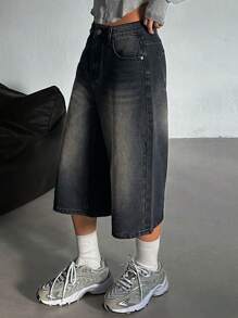 DAZY Women's Loose Casual Retro Denim Shorts, New Summer Style