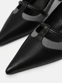 MOTF PREMIUM BLACK POINTED TOE HIGH HEELS