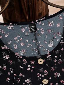 Lacomfia 大码复古花卉印花二合一衬衫 - 彩色 - 查看 4