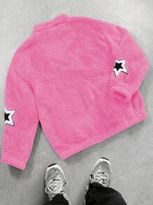 PAVTROS Manfinity Streetrush Men's Casual Simple Style Long Sleeve Jacket, Everyday Wear - Dusty Pink - View 2