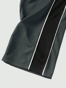 Manfinity EMRG Men's Letter Print Drawstring Waist Wide Leg Loose Sweatpants, For Rave - Multicolor - View 5