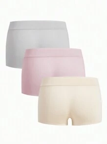 Moonlight&Mama Maternity Solid Color Elastic Waist Casual Briefs ,3 Pcs - Multicolor - View 2