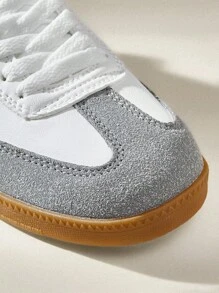 CUCCOO EASI 女士字母印花厚底休闲运动鞋，适合日常外出，女士运动鞋，春季鞋，复活节运动鞋 - 白色 - 查看 8