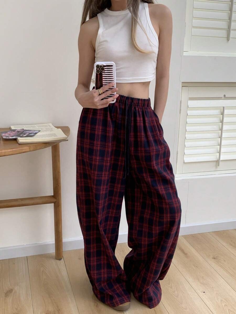 SHEIN EZwear 休闲宽松大码舒适阔腿裤，适合秋冬季