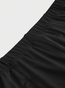 Manfinity Sport Corelite Leggings deportivos casuales minimalistas de ajuste ceñido con parches de unicolor para hombres