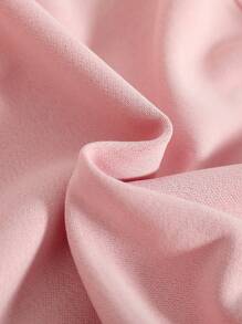 SHEIN 女婴 3D 刺绣长袖运动卫衣和松紧腰条纹裤套装 - 粉色 - 查看 6