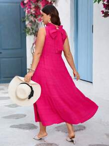 SHEIN VCAY Vestido casual de moda sencillo para uso diario, talla grande para el Día de San Valentín