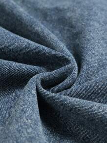 Manfinity LEGND 男士秋季长袖单排扣磨边牛仔休闲夹克 - 藍色 - 查看 4