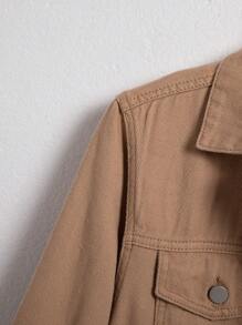 RivetRise Men's Plain Color Denim Jacket, Casual & Fashionable For Everyday Wear