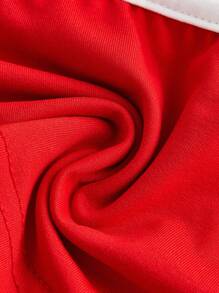 SHEIN ICON Fitted Contrast Trim Bow Decor Casual Tank Top