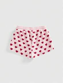 ROMWE Kawaii Quần short Cherry Fuzzy dành cho nữ, Thu/Đông - Hồng - Xem 2