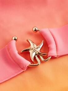 Swim Oasis 1 Set Women Beach Summer Vacation Strap Color Block One Piece Swimsuit With Cover Up Skirt - Multicolor - View 7