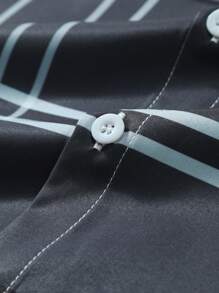 Manfinity Homme Camisa casual de manga larga para hombre, de moda sencilla, para uso diario