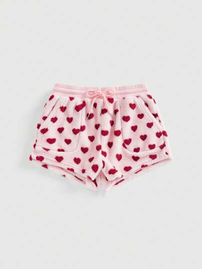 Kawaii Short en doucette de cerise pour femme, automne / hiver