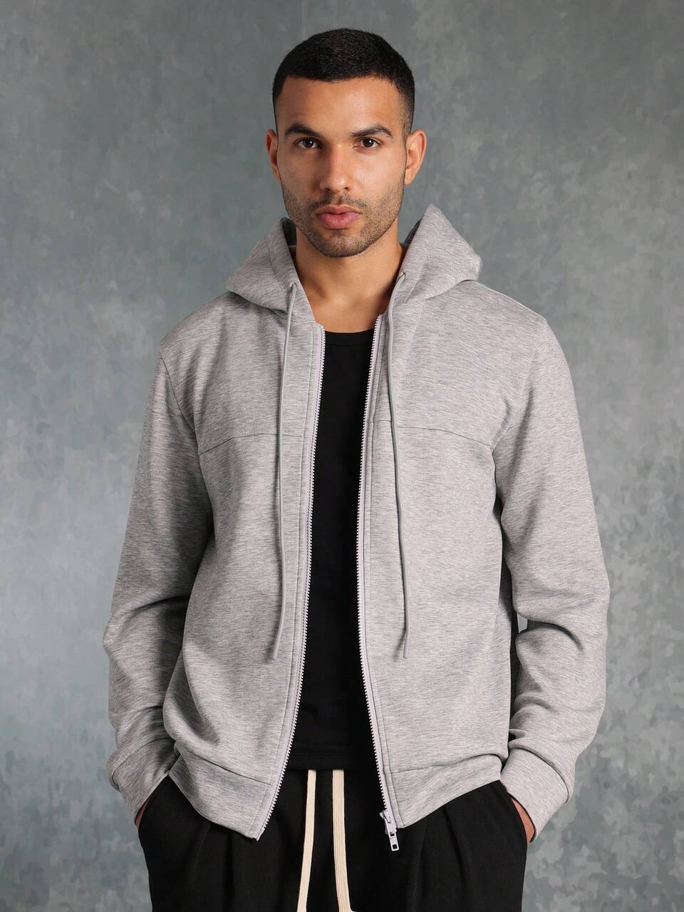 Athletic Slim Fit Zip Up Hoodie