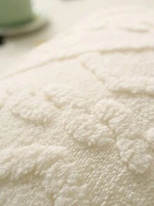 Decorative Faux Wool Pillow Covers, Soft Short Plush Square Pattern Cushion Covers, Modern Decor For Sofa, Home Bedroom, Dorm Use,Fall Decor,Autumn Decor,Room Decor - Beige - View 5