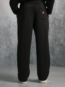 SUMWON Premium Athletic Sweatpants Relaxed Fit Jogger Style Elastic Ankle Drawstring Waist Loungewear Workout Training Running Pants Comfortable Athleisure Bottoms - Black - View 6