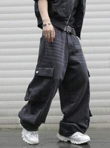 Manfinity EMRG Men's Casual Denim Jeans, Minimalist & Fashionable For Everyday Wear - Black - View 1