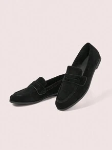 CUCCOO DOLLMOD Women's Black Casual Flat Slip-On Loafers - Black - View 9