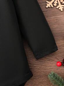 SHEIN Toddler Crew Neck Long Sleeve Printed Letter & Theme Sweatshirt, Family Matching Outfits (4 Pieces Are Sold Separately), Autumn/Winter