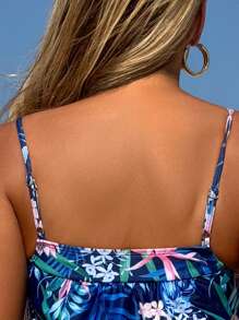 Swim Lushoire Women's New 2 Pieces Swimwear Set, Elegant Adjustable Strap Summer Beach Swimwear - Royal Blue - View 5