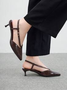 CUCCOO BIZCHIC Zapatos de tacón bajo versátiles y de moda para mujer, para uso diario