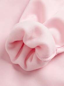 INAWLY Jesus Embroidery Design / Jesus Devotee Gift / Women's Loose Fit Crew Neck Solid Color Fleece Sweatshirt, Autumn/Winter - Pink - View 4