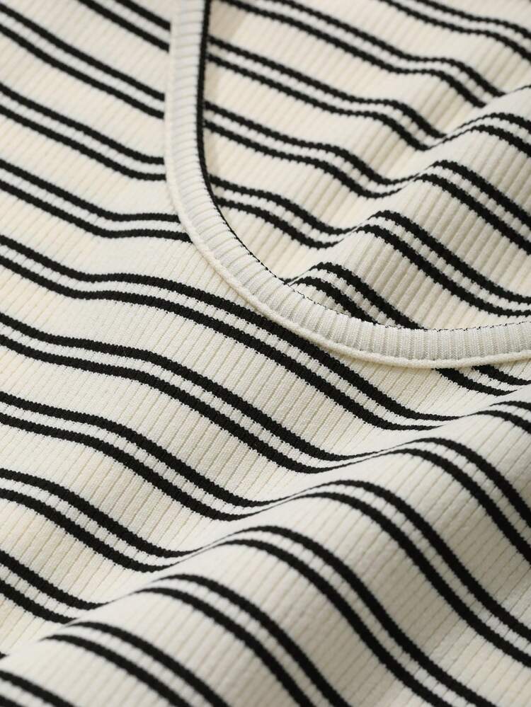 Tween Girls Casual Minimalist Striped Sleeveless Dress,Girls Summer Outfits,Back To School Clothes