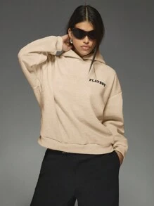 Missguided x Playboy MISSGUIDED Vintage Magazine Cover Design Oversized Hoodie Boyfriend Fit Loungewear Athleisure Retro Photographic Print Pullover Fall Winter Streetwear